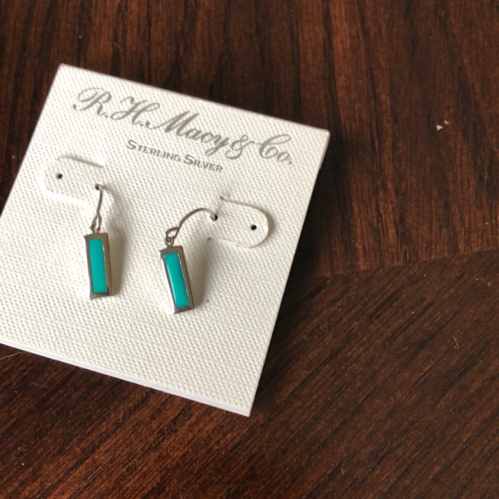 Sterling silver earrings with turquoise